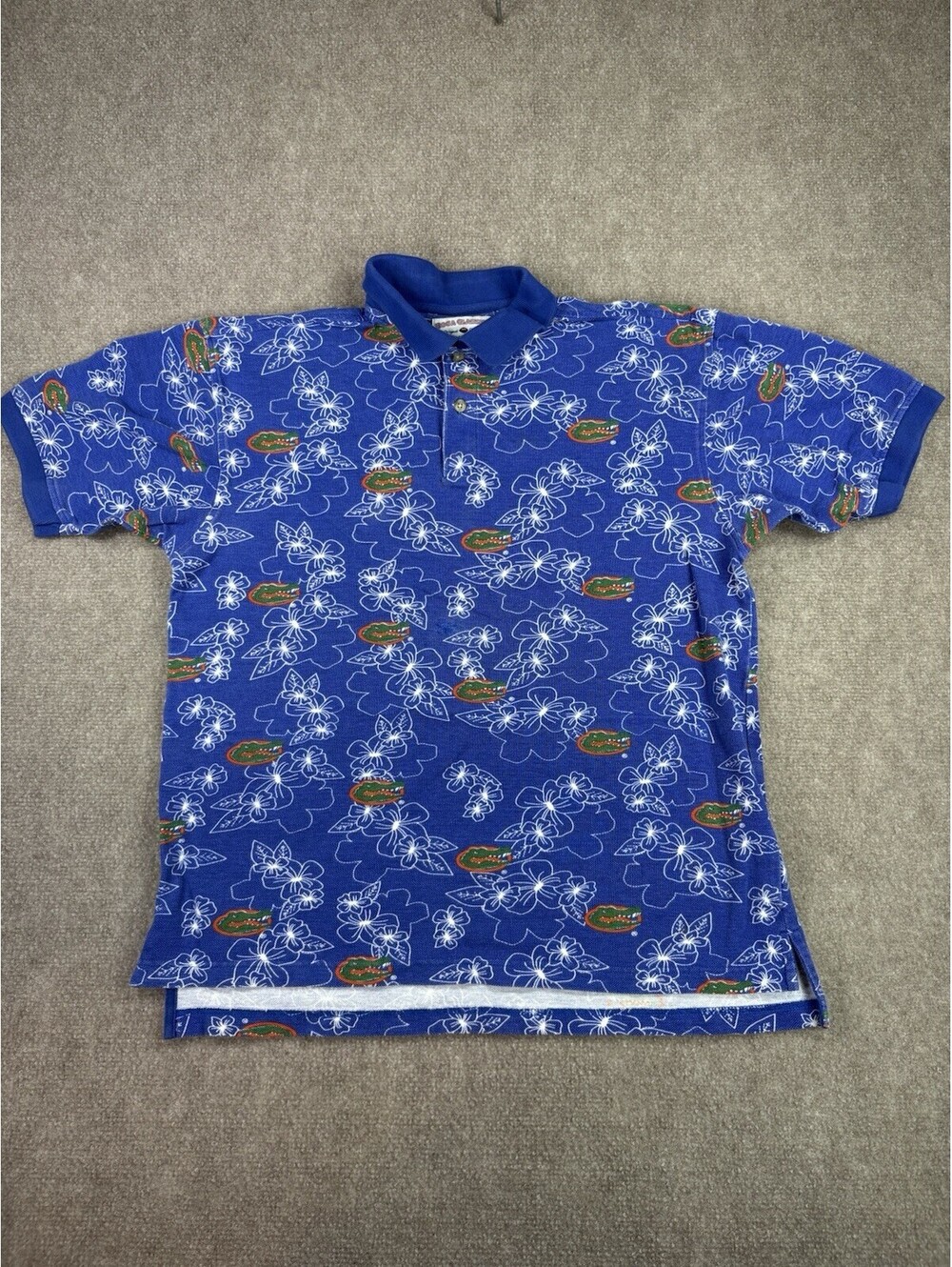 Vintage Florida Gators Boca Classics Delmar Hawaiian Print Polo Men’s Small